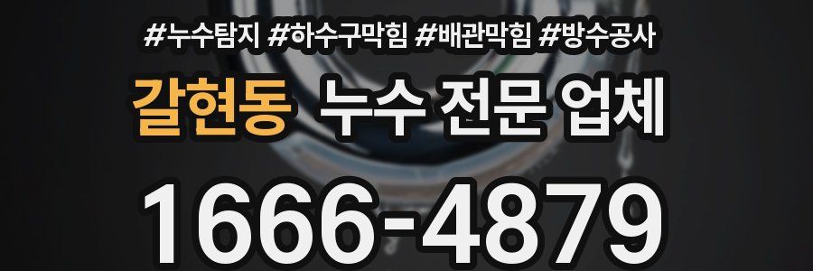 갈현동 누수 전문 업체