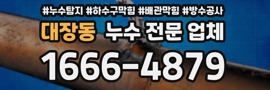 대장동 누수 전문 업체
