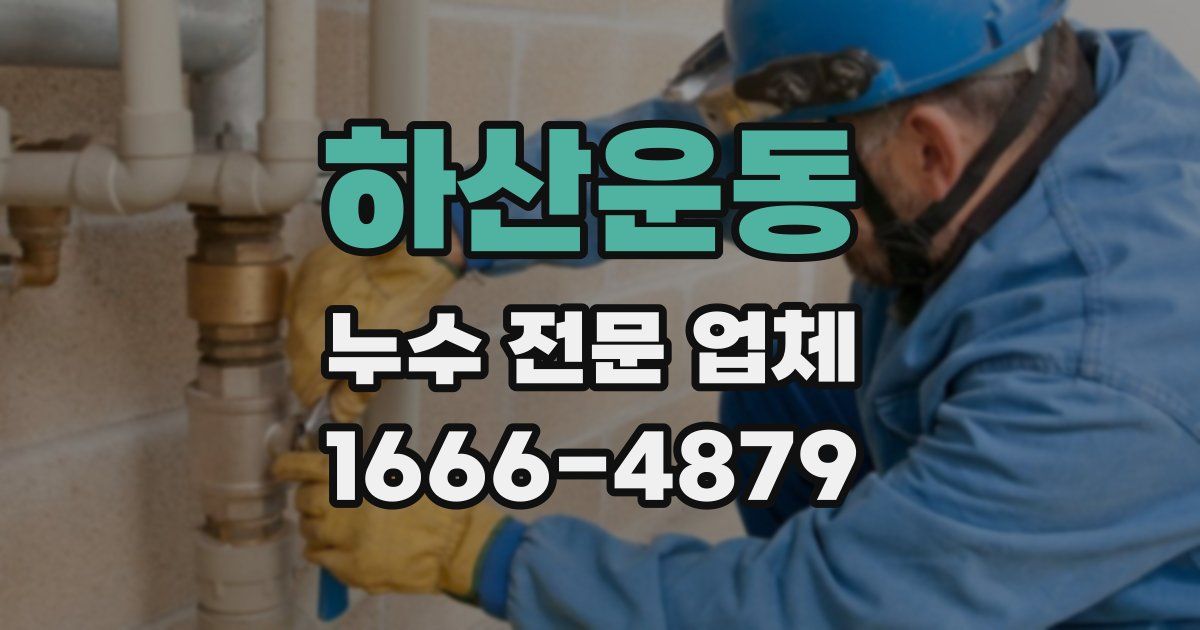 하산운동 누수 전문 업체