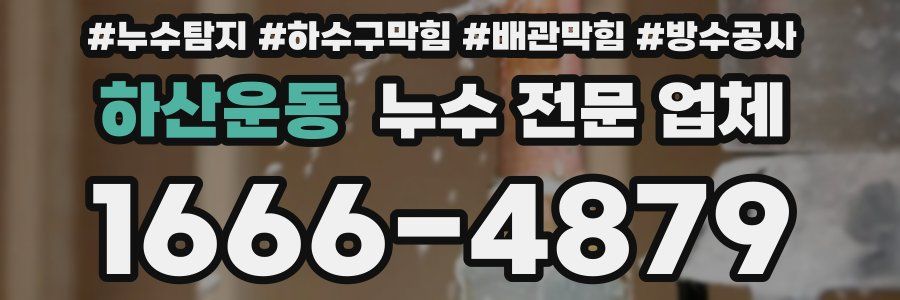 하산운동 누수 전문 업체