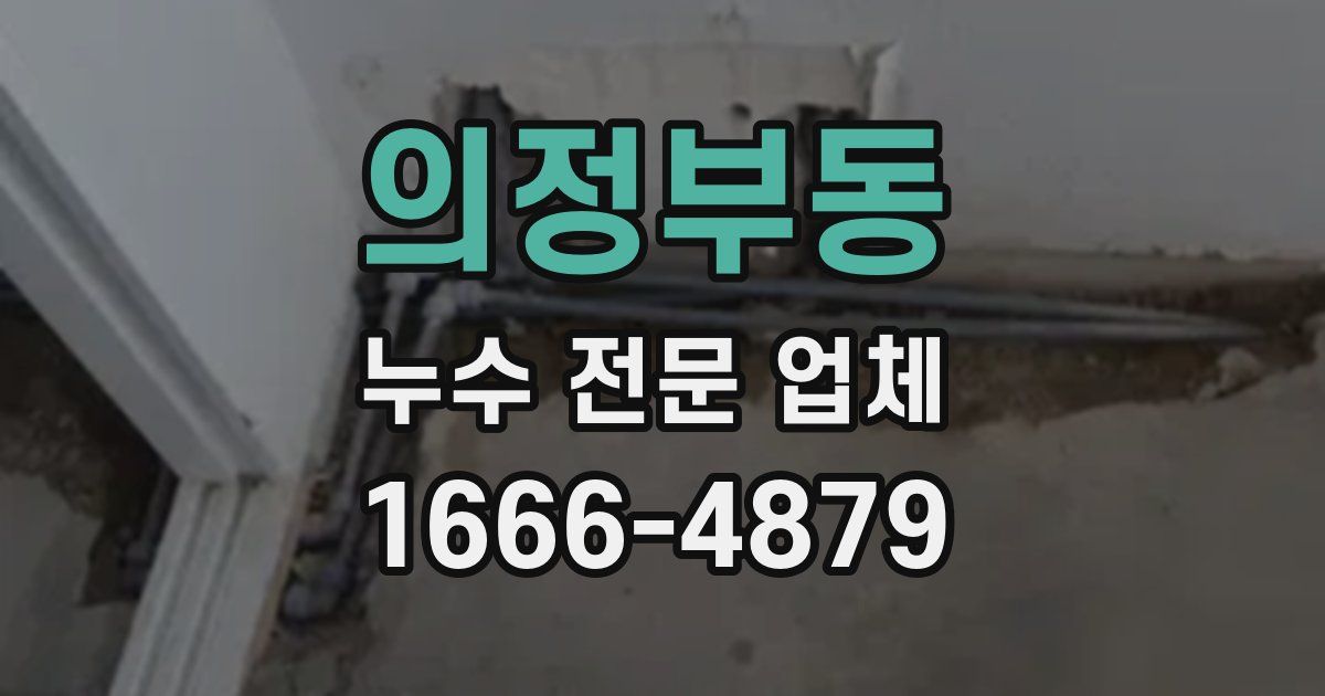 의정부동 누수 전문 업체