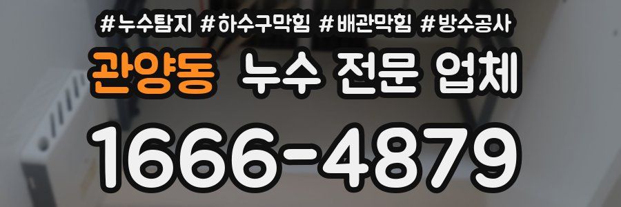 관양동 누수 전문 업체