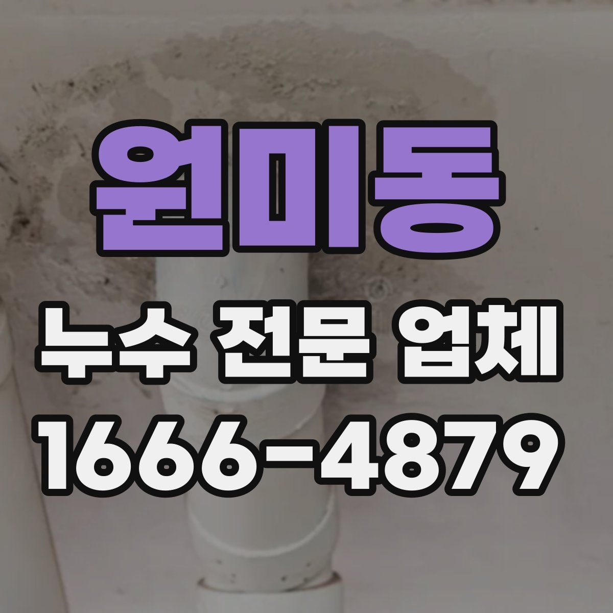 원미동 누수 전문 업체