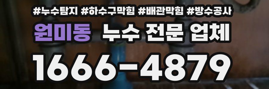 원미동 누수 전문 업체