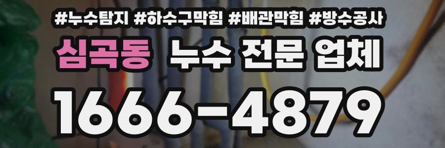 심곡동 누수 전문 업체