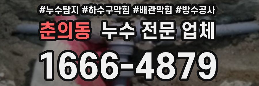 춘의동 누수 전문 업체