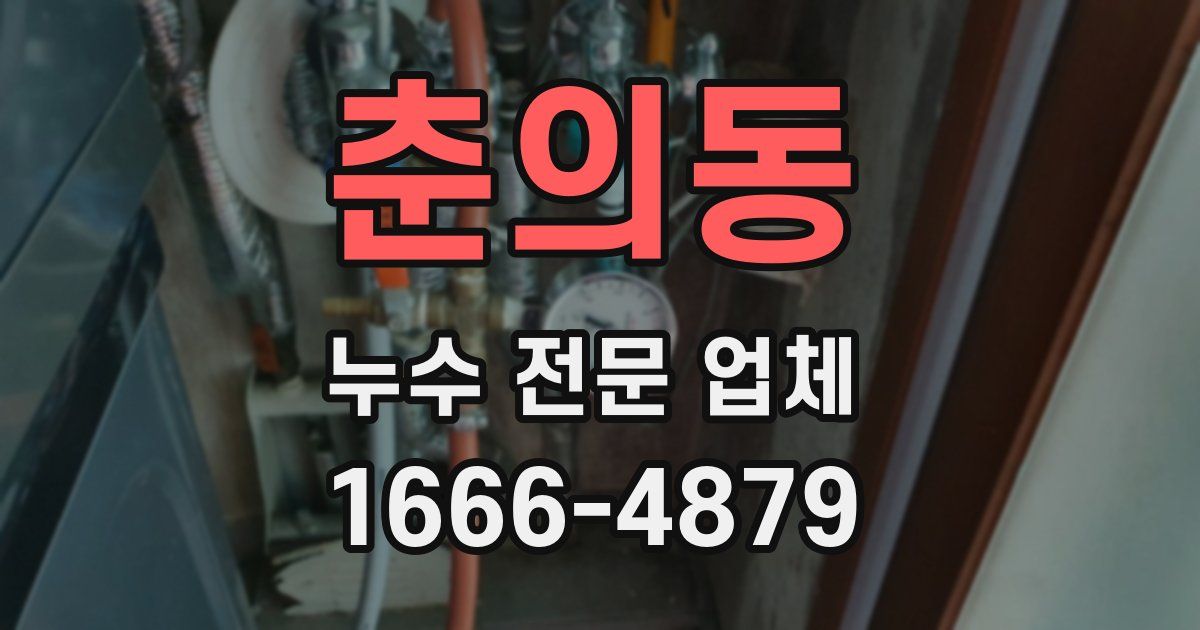 춘의동 누수 전문 업체