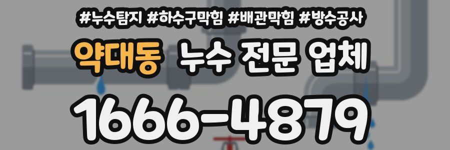 약대동 누수 전문 업체