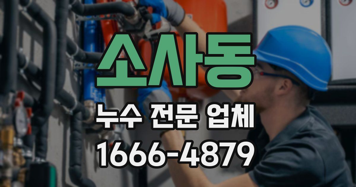 소사동 누수 전문 업체