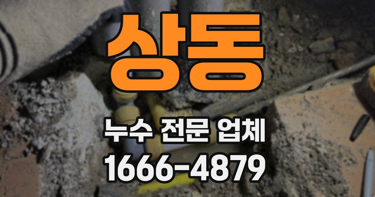 상동 누수 전문 업체