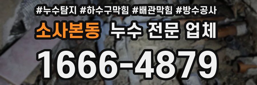 소사본동 누수 전문 업체