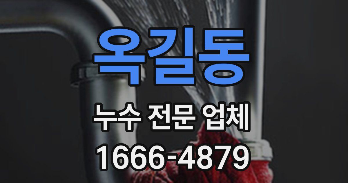 옥길동 누수 전문 업체