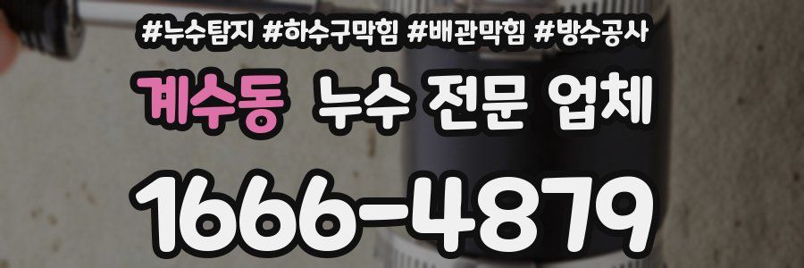 계수동 누수 전문 업체