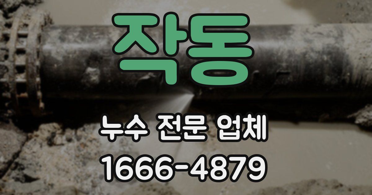 작동 누수 전문 업체