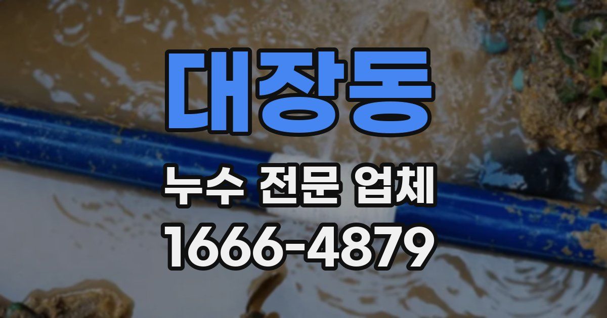 대장동 누수 전문 업체