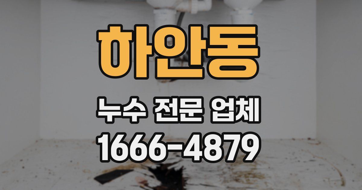 하안동 누수 전문 업체