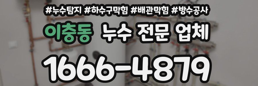 이충동 누수 전문 업체