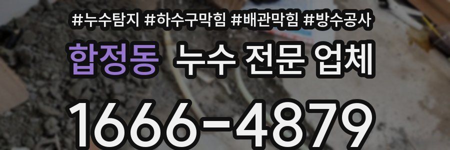 합정동 누수 전문 업체