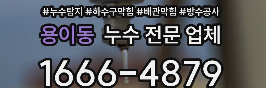 용이동 누수 전문 업체