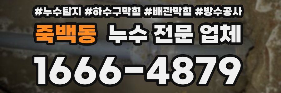 죽백동 누수 전문 업체
