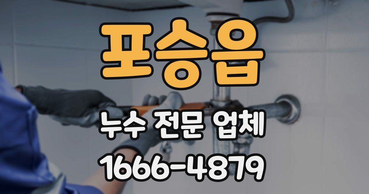 포승읍 누수 전문 업체