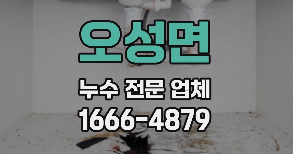 오성면 누수 전문 업체