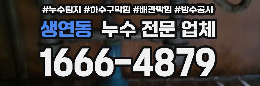 생연동 누수 전문 업체
