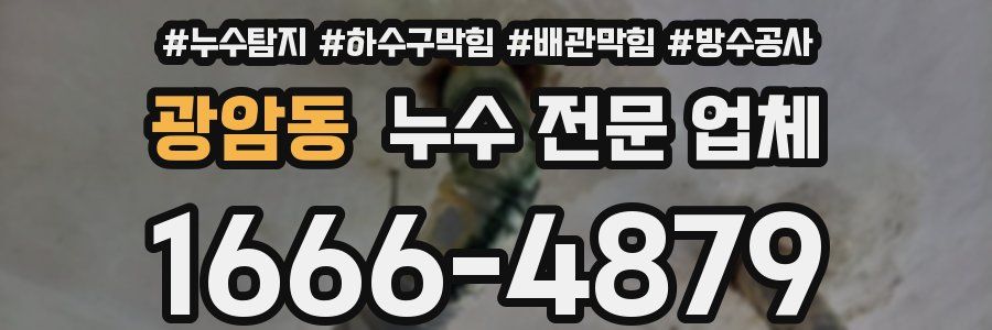 광암동 누수 전문 업체