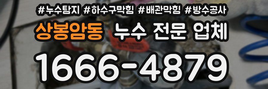 상봉암동 누수 전문 업체