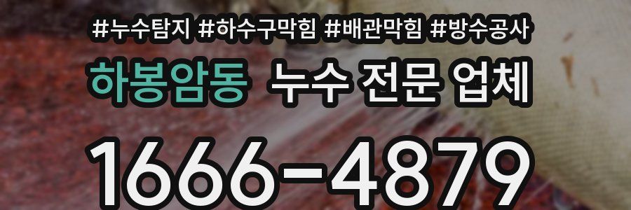 하봉암동 누수 전문 업체
