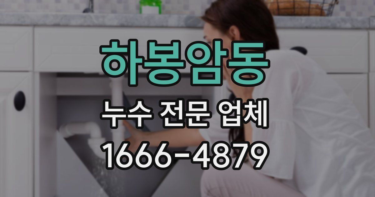 하봉암동 누수 전문 업체