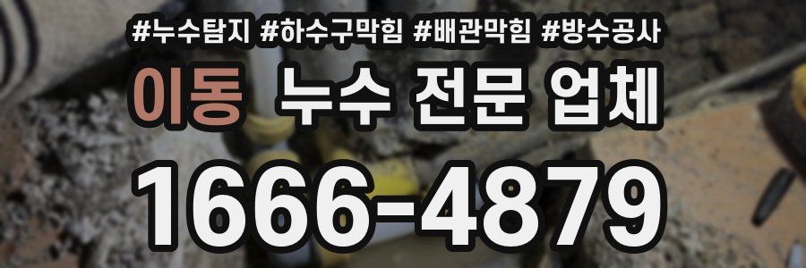 이동 누수 전문 업체
