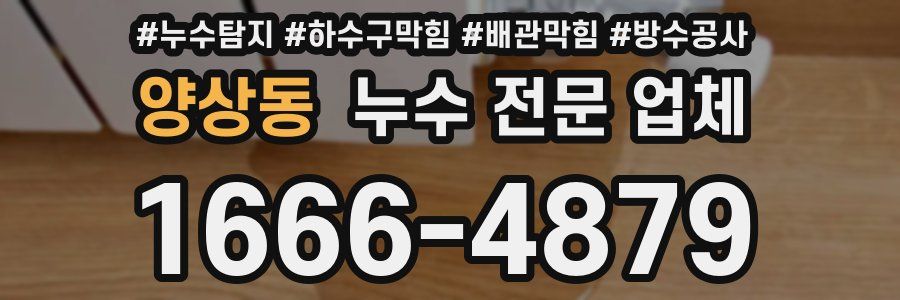 양상동 누수 전문 업체
