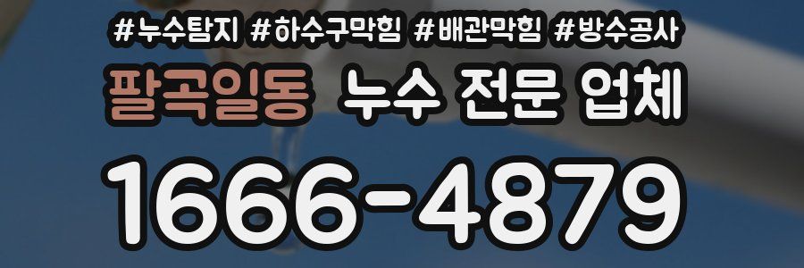 팔곡일동 누수 전문 업체