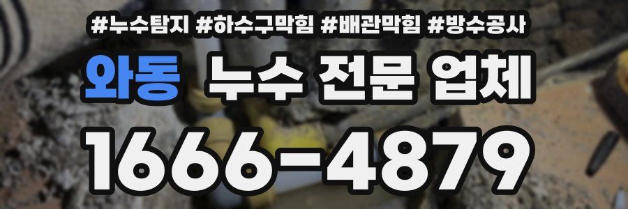 와동 누수 전문 업체