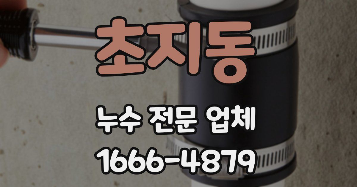 초지동 누수 전문 업체
