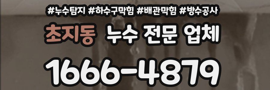 초지동 누수 전문 업체
