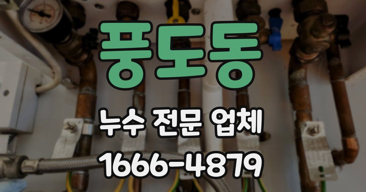 풍도동 누수 전문 업체