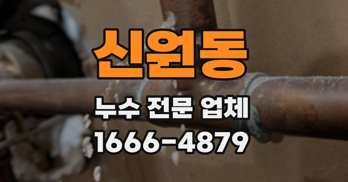 신원동 누수 전문 업체