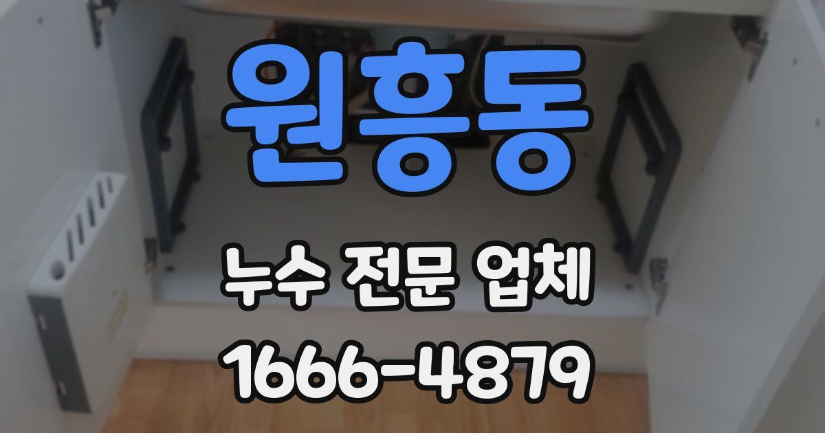 원흥동 누수 전문 업체