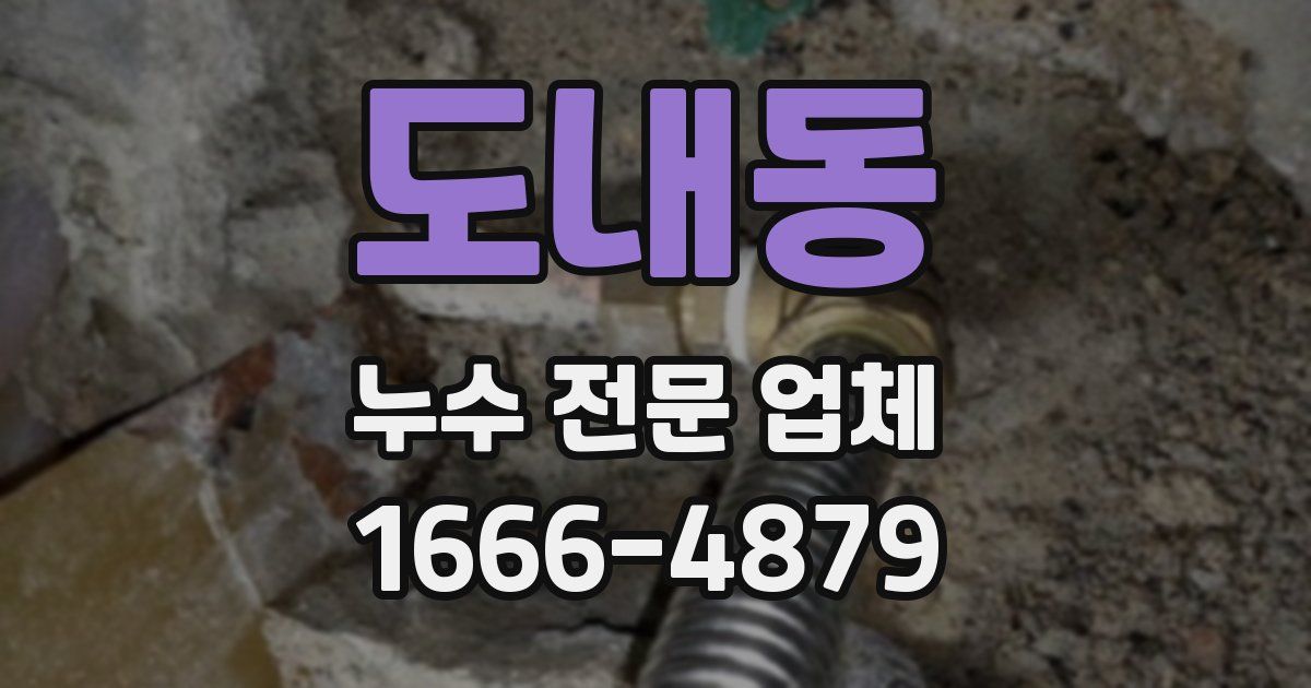 도내동 누수 전문 업체