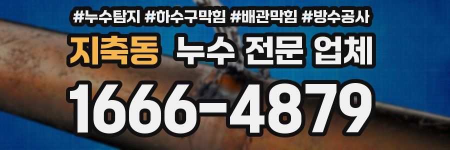 지축동 누수 전문 업체