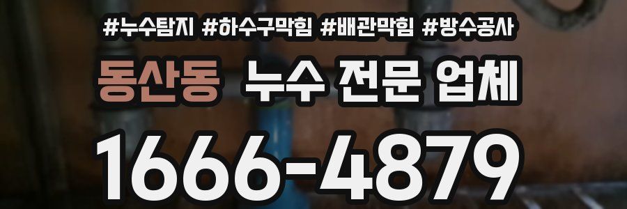 동산동 누수 전문 업체