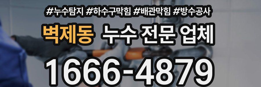 벽제동 누수 전문 업체