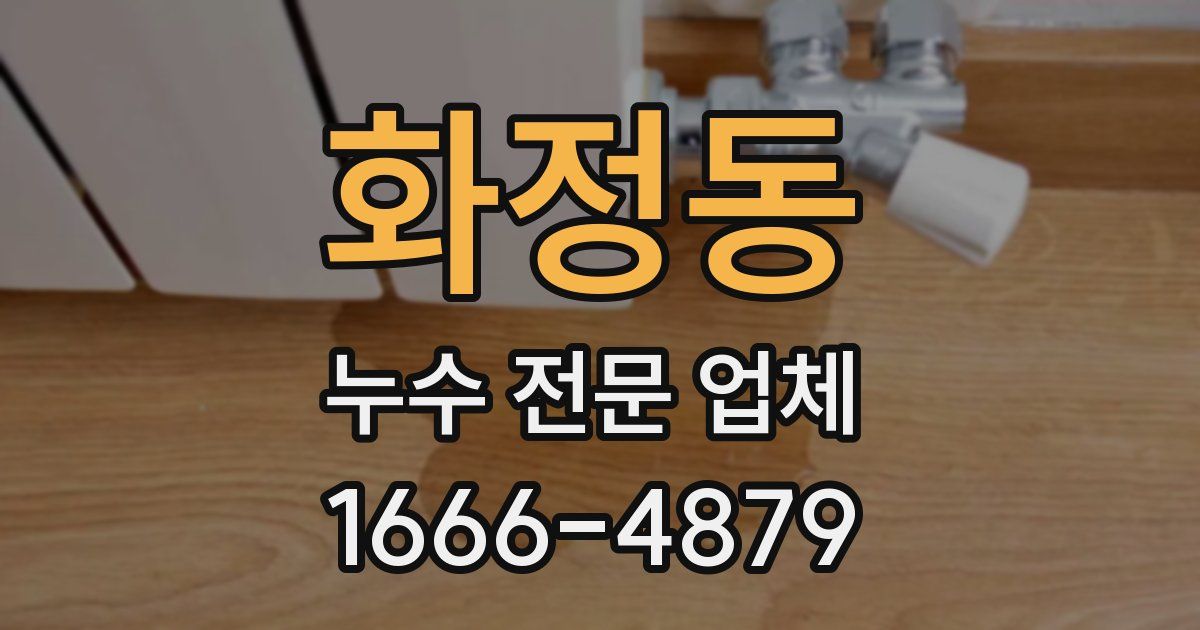 화정동 누수 전문 업체