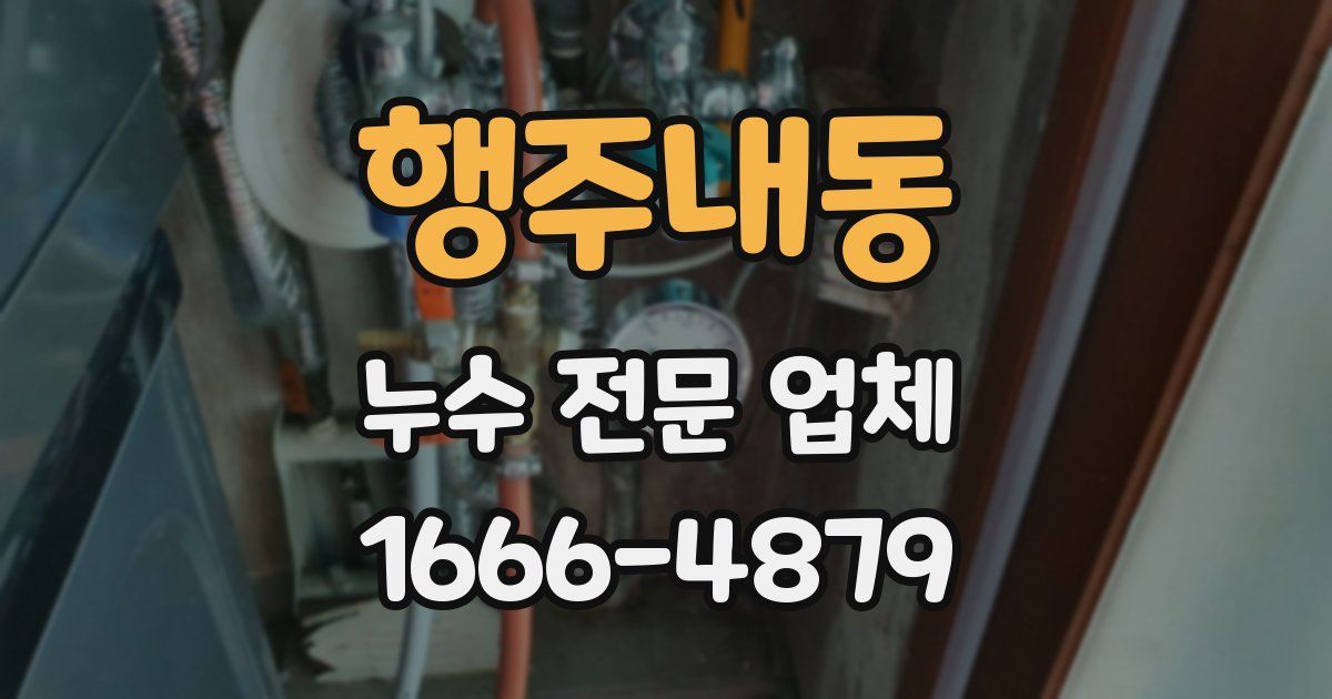 행주내동 누수 전문 업체
