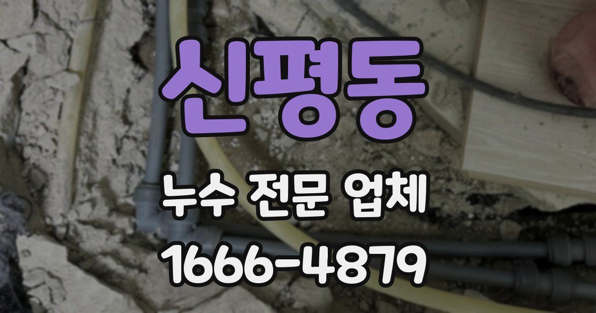 신평동 누수 전문 업체