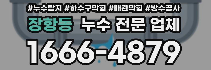 장항동 누수 전문 업체