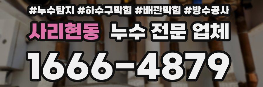 사리현동 누수 전문 업체