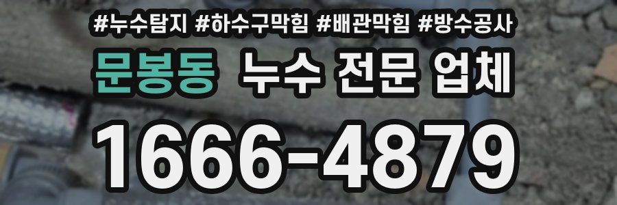 문봉동 누수 전문 업체